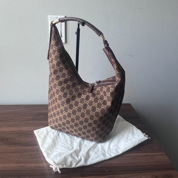 Gucci Vintage Monogram Canvas and Leather Hobo Bag - Picture 14 of 14